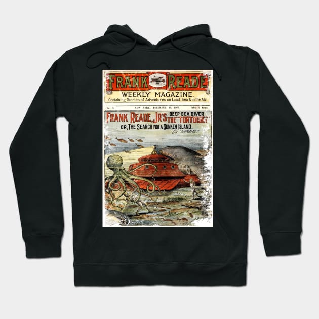 Search For A Sunken Island - Comic Book Cover Hoodie by The Blue Box